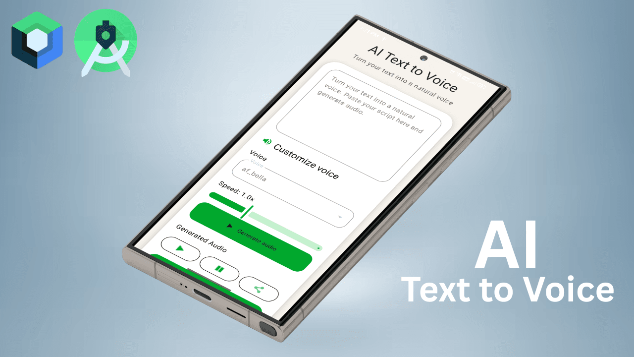 AI Text-to-Speech and Speech-to-Text Android App Using Kotlin and Jetpack Compose