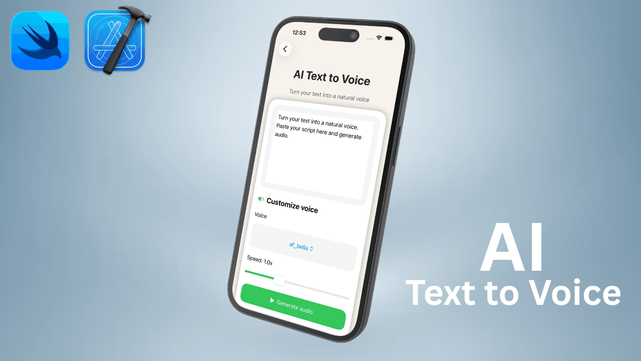 AI Text-to-Speech and Speech-to-Text iOS App Using Swift and SwiftUI